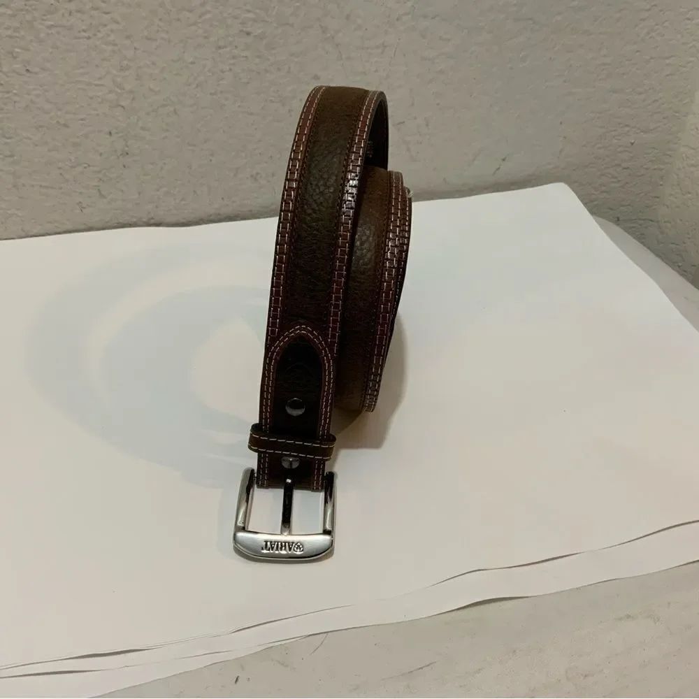 ARIAT Men's Diesel Brown Leather Belt Baxter black roper rule size 46